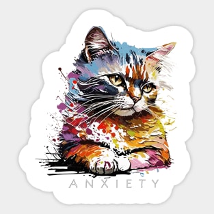 Anxiety Cat Sticker